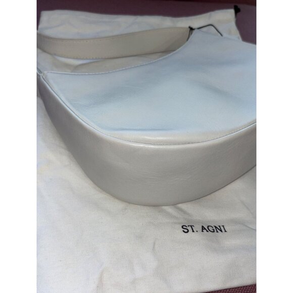 St. Agni Petit Shoulder Bag in Tofu New Womens Leather Mini Purse - Picture 6 of 8